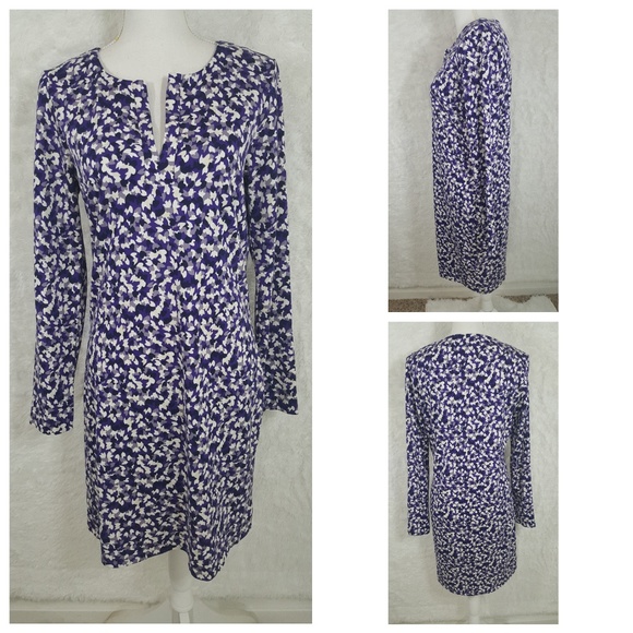 Diane von Furstenberg Dresses & Skirts - DVF Reina Leaf Dance Purple Me Shift Dress 10 #39